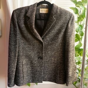 Jones New York Country Blazer Tweed Grey Blazer